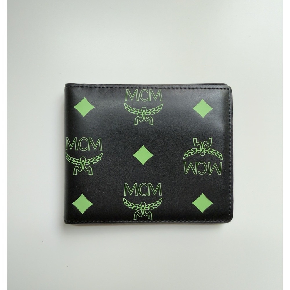 MCM Men's Color Splash Logo Leather Bifold Wallet